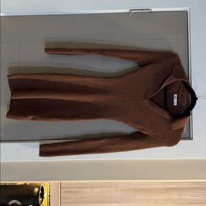 Hollister Chocolate Ribbed Sweater Dress